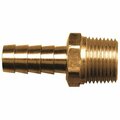 Fairview Fittings & Mfg Fairview Pipe Coupler, 1/8 in, Hose Barb, 1/8 in, MPT, 1000 psi Pressure, Brass 125-2AP